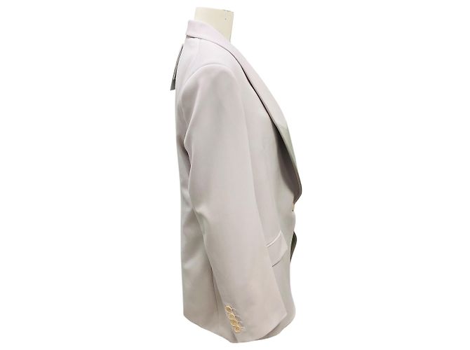 Stella Mc Cartney Stella McCartney Light Grey Aya Wool Twill Tailored Jacket - view 2