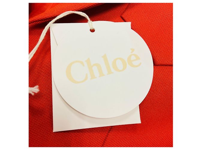 Chloé Chaqueta de algodón naranja de dos botones Chloe - vista 5