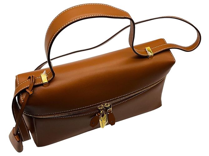 Borsa L27 Extra in pelle di vitello tan Loro Piana Cammello - vista 5