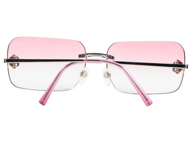 Chanel Silber Rosa Kamelienblume 4085 Sonnenbrille Pink - Ansicht 3