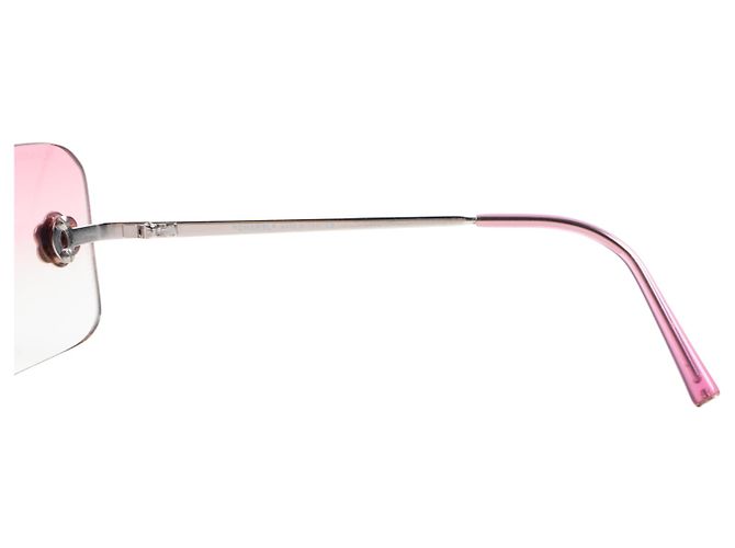 Chanel Silber Rosa Kamelienblume 4085 Sonnenbrille Pink - Ansicht 5