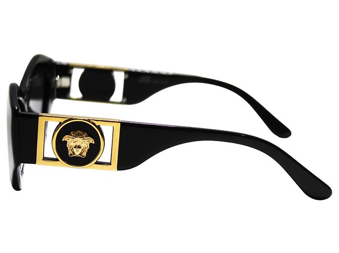 Occhiali da sole Gianni Versace Medusa Neri e Dorati MOD421 Nero D'oro - vista 4