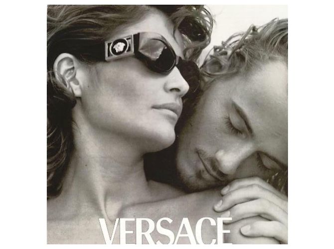 Occhiali da sole Gianni Versace Medusa Neri e Dorati MOD421 Nero D'oro - vista 5