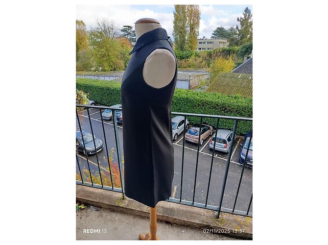 Abito Miu Miu nero in cotone e viscosa - vista 4