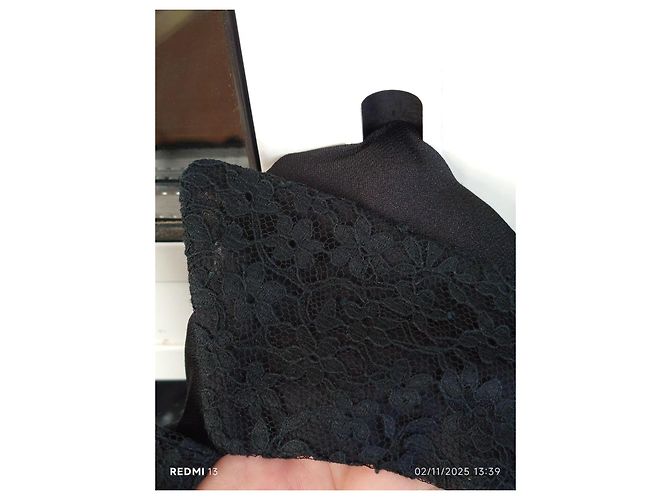 Abito Miu Miu nero in cotone e viscosa - vista 7