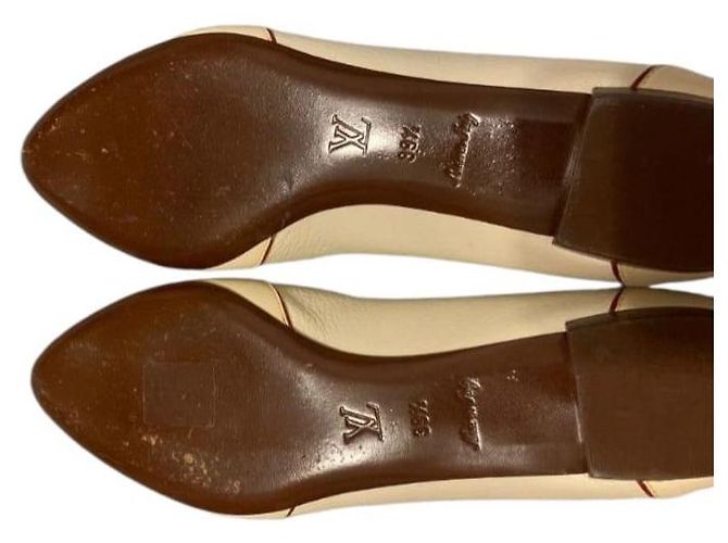 Bailarinas Louis Vuitton de cuero crema Talla 39.5 - vista 3