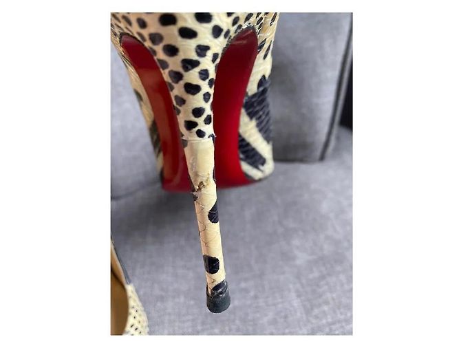Christian Louboutin Pumps aus Leder Python Muster Schwarz Python drucken - Ansicht 6