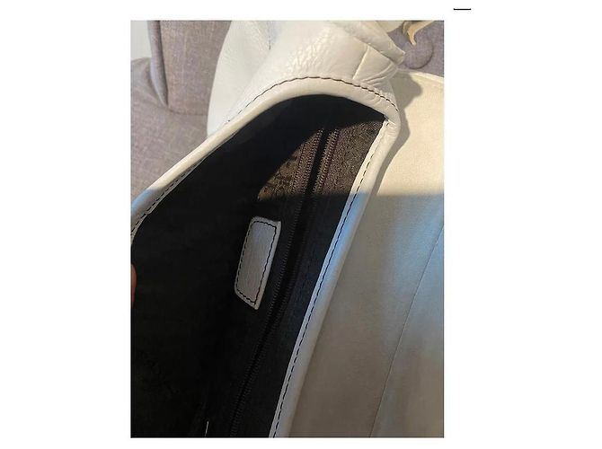 Borsa a Spalla Dior in Pelle Bianca Saddle Bianco - vista 3