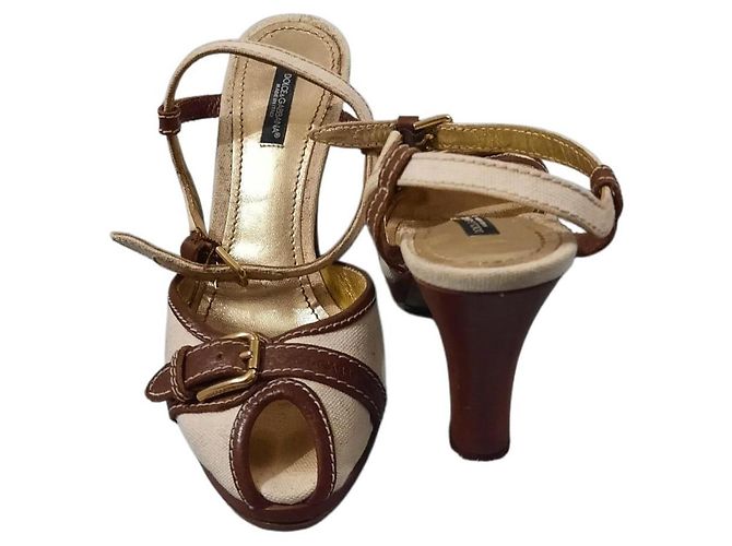 Sandali con tacco Dolce & Gabbana Pelle Multicolore 38 - vista 5