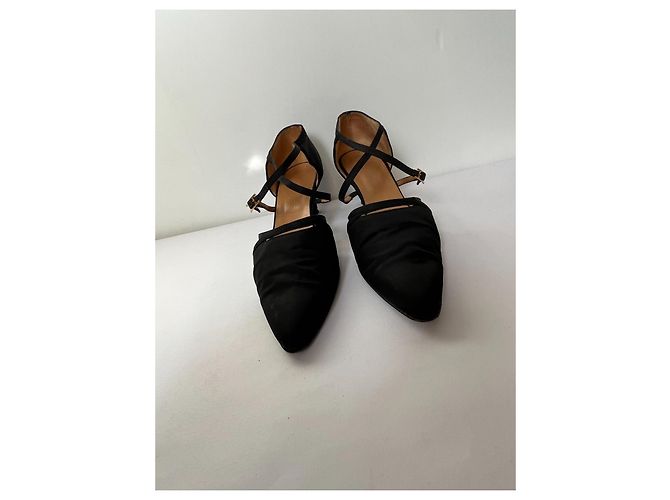 Hermès Pumps Schwarz Canvas 38.5 - Ansicht 3