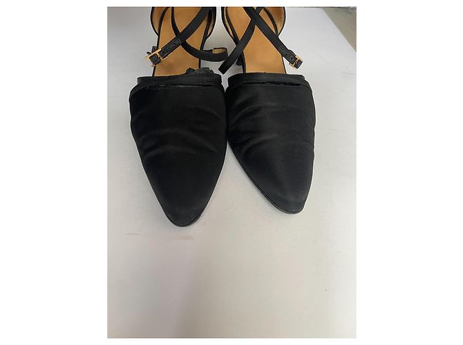 Hermès Pumps Schwarz Canvas 38.5 - Ansicht 5