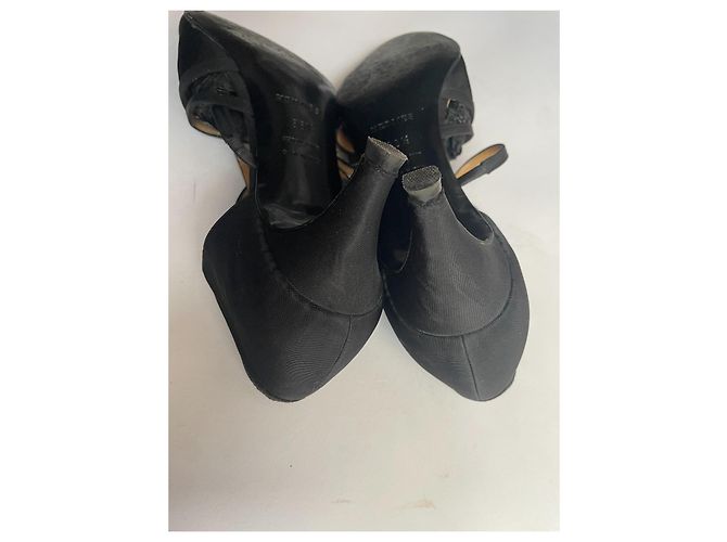 Hermès Pumps Schwarz Canvas 38.5 - Ansicht 7