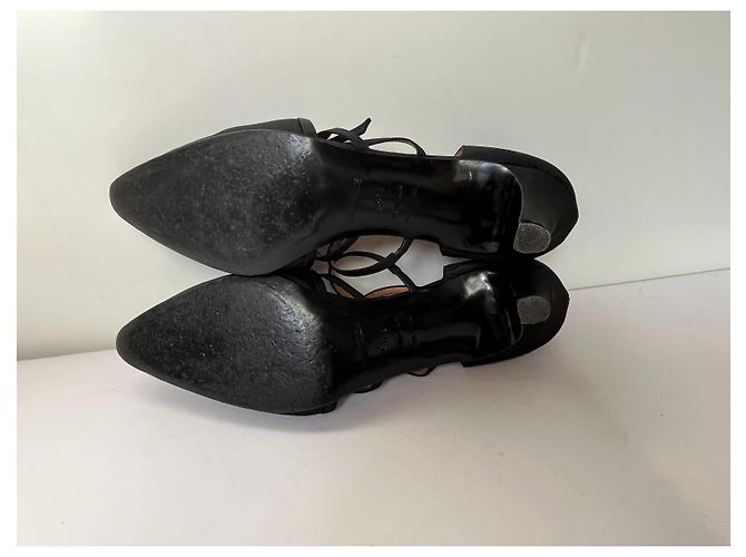Hermès Pumps Schwarz Canvas 38.5 - Ansicht 9