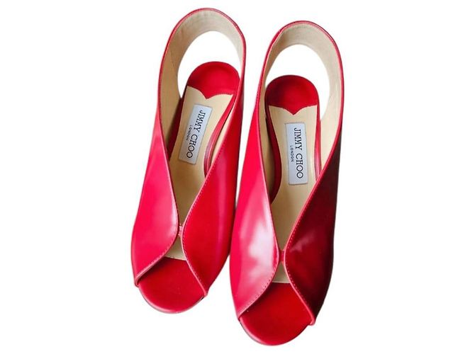 Décolleté Jimmy Choo in pelle rossi 38,5 Rosso - vista 2