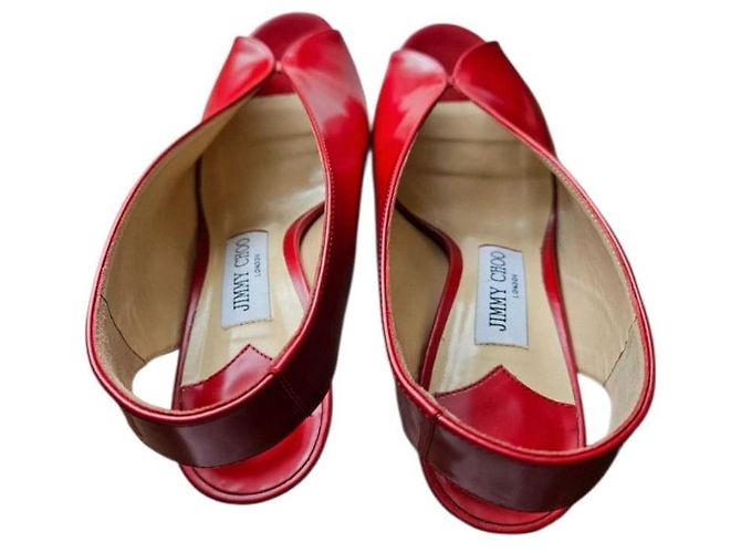 Décolleté Jimmy Choo in pelle rossi 38,5 Rosso - vista 4