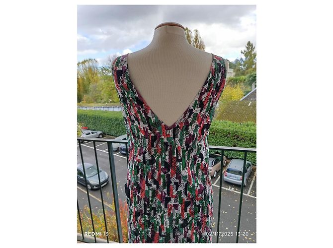 Vestido Balenciaga de Renda Multicolorido Preto Multicor - vista 8
