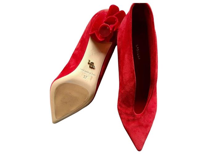 Décolleté Le Silla Rossi in Pelle Rosso - vista 2