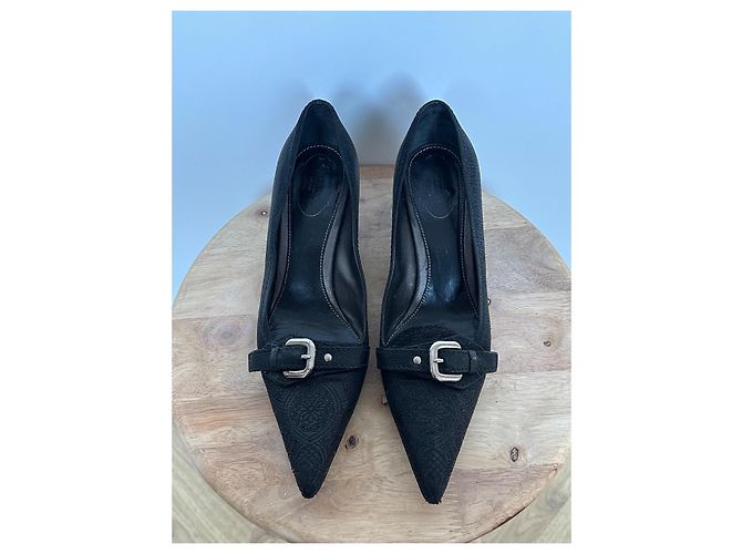 Décolleté Prada in pelle nera con punta affusolata Nero - vista 6
