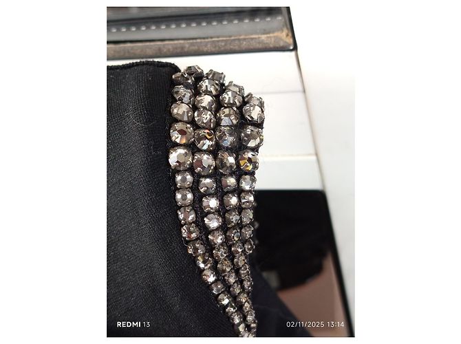 Roberto Cavalli Kleid Schwarz mit Strass - Ansicht 11
