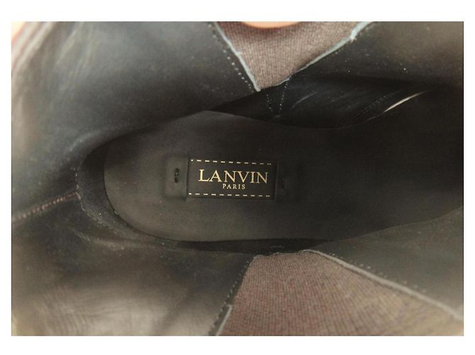 Botines Chelsea Lanvin de cuero marrón Castaño - vista 7