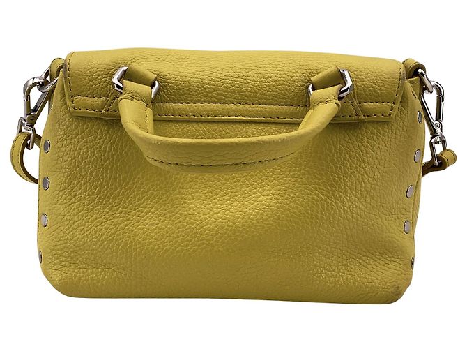 Zanellato Bolsa de ombro cruzada Postina Baby em couro amarelo - vista 3