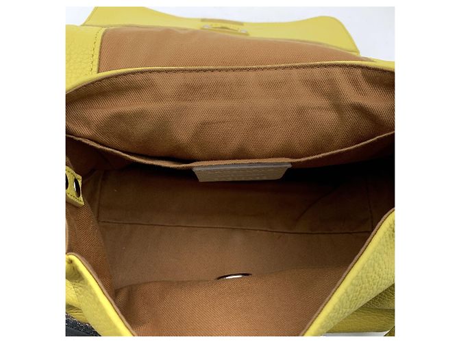 Zanellato Bolsa de ombro cruzada Postina Baby em couro amarelo - vista 4