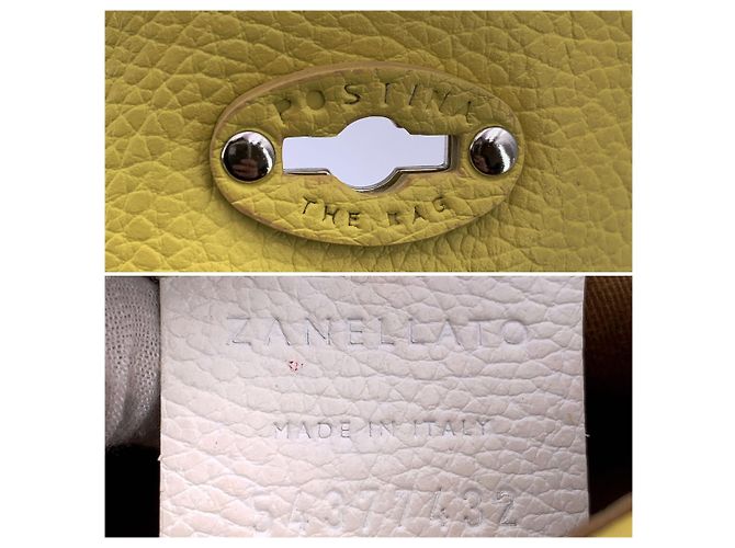 Zanellato Bolsa de ombro cruzada Postina Baby em couro amarelo - vista 5