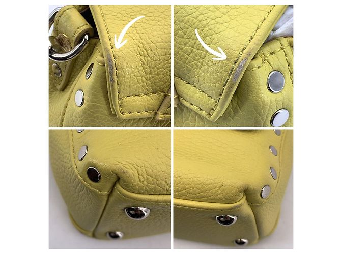Zanellato Bolsa de ombro cruzada Postina Baby em couro amarelo - vista 6