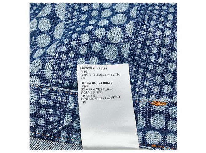 Pantalones de denim de algodón Louis Vuitton All Over Pumpkin Edición Limitada Azul - vista 11