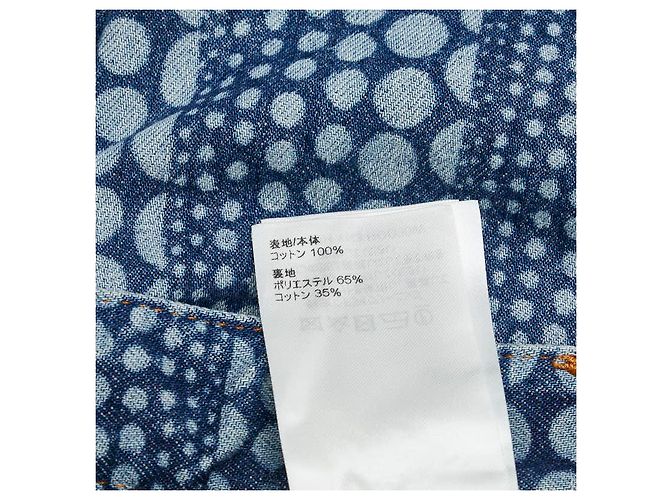 Pantalones de denim de algodón Louis Vuitton All Over Pumpkin Edición Limitada Azul - vista 12