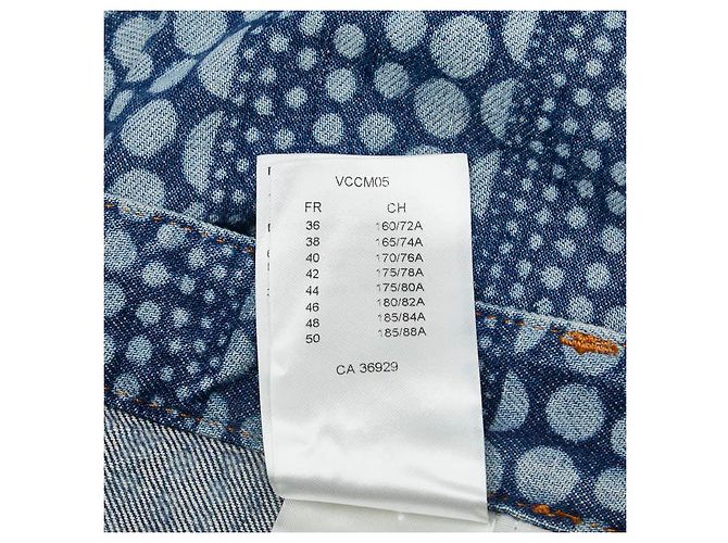 Pantalones de denim de algodón Louis Vuitton All Over Pumpkin Edición Limitada Azul - vista 13