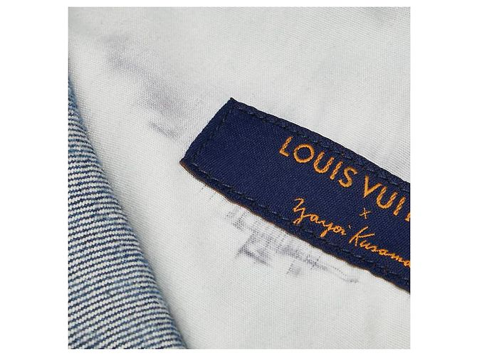 Pantalones de denim de algodón Louis Vuitton All Over Pumpkin Edición Limitada Azul - vista 3