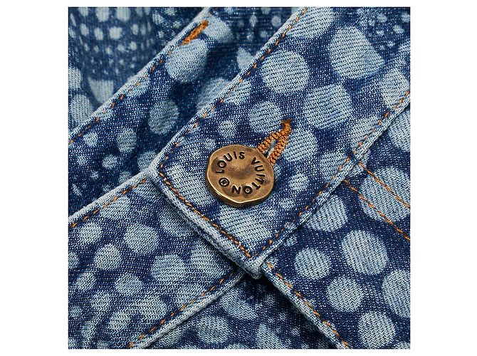 Pantalones de denim de algodón Louis Vuitton All Over Pumpkin Edición Limitada Azul - vista 4