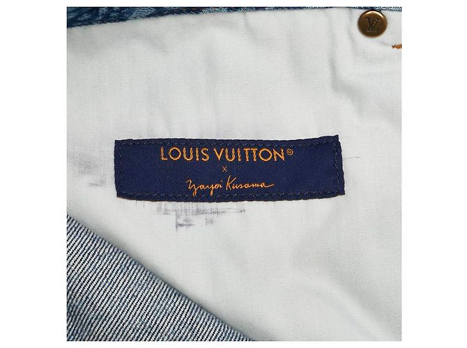 Pantalones de denim de algodón Louis Vuitton All Over Pumpkin Edición Limitada Azul - vista 8