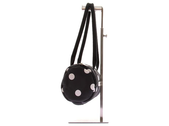 Autre Marque Borsa "Didi" effetto cuscino nero a pois - vista 3