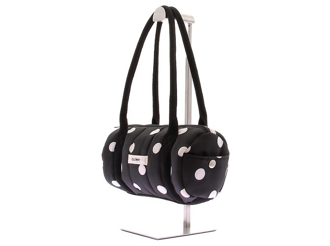 Autre Marque Borsa "Didi" effetto cuscino nero a pois - vista 5