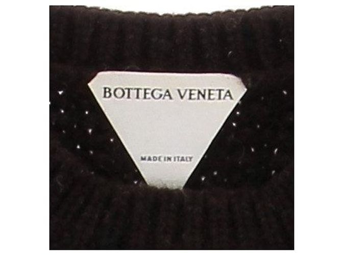 Bottega Veneta Top de canalé marrón en lana Castaño - vista 5
