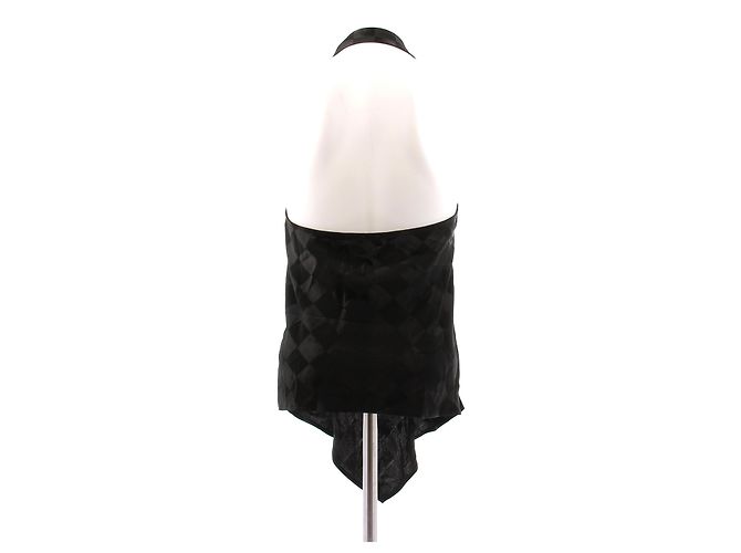 Autre Marque Top in satin nero PARFOIS - vista 2