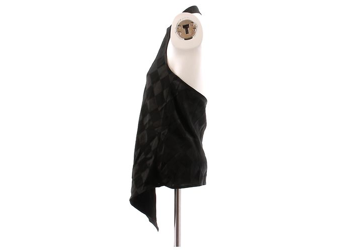 Autre Marque Top in satin nero PARFOIS - vista 4