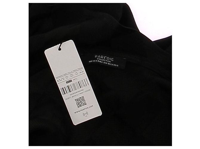 Autre Marque Top in satin nero PARFOIS - vista 6