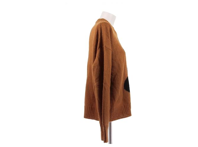 Alexa Chung Brauner Pullover mit Blumendetails - Ansicht 3