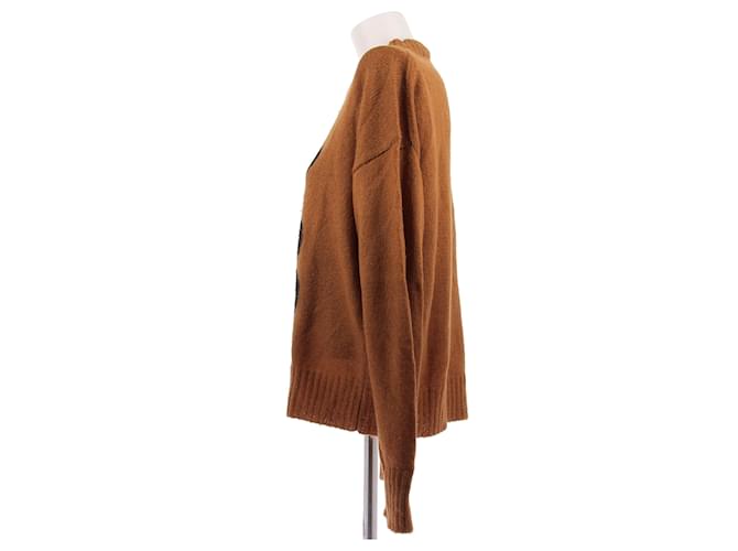 Alexa Chung Brauner Pullover mit Blumendetails - Ansicht 4