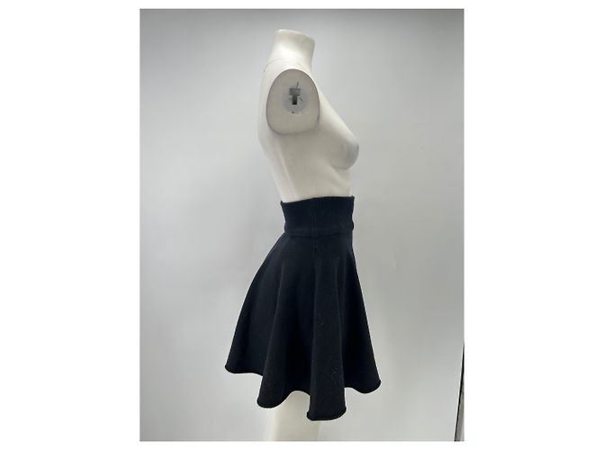 Autre Marque Falda negra de cachemira Negro - vista 3