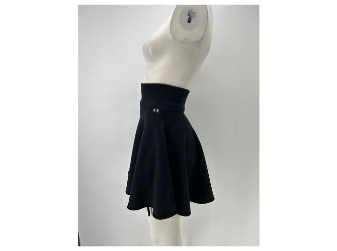 Autre Marque Falda negra de cachemira Negro - vista 4