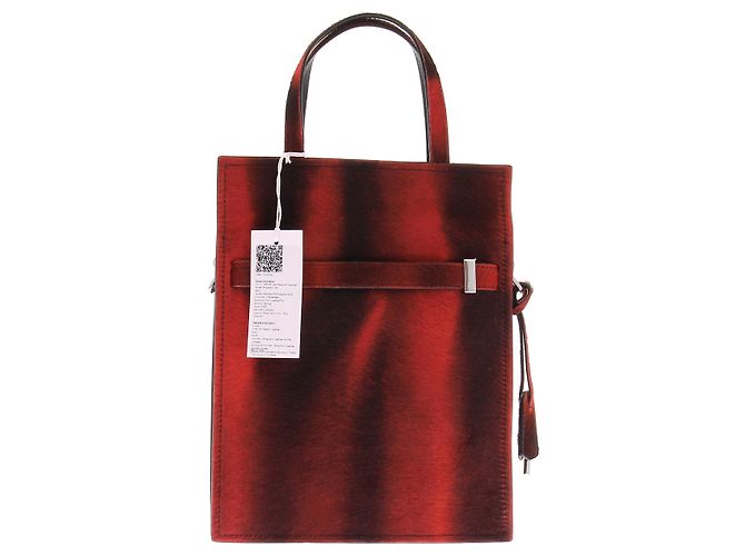 Borsa a mano Tory Burch in pelliccia rossa Rosso - vista 2
