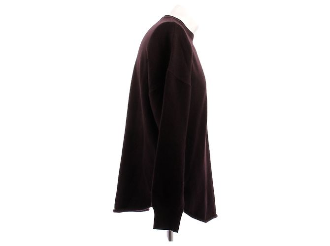 Autre Marque Pull bordeaux en cachemire Dark red - view 3