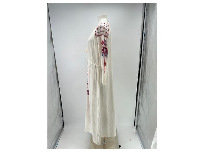 Antik Batik Vestido largo blanco con bordados - vista 4