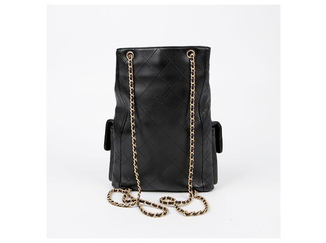 Chanel Zaino con due tasche e logo CC Nero - vista 2