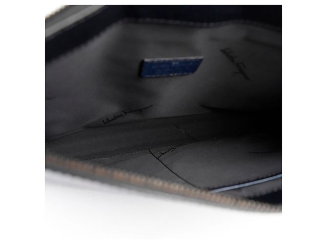 Salvatore Ferragamo Clutch Revival Blu - vista 14