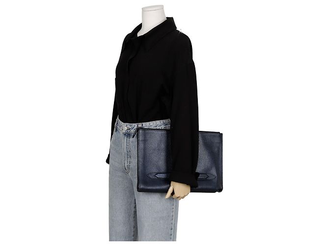 Salvatore Ferragamo Clutch Revival Blu - vista 15